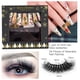 thumbnail image 4 of 1 par de pestañas postizas de pelo de visón y 24 piezas de parches de uñas portátiles, uñas navideñas, 4 of 5