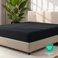 thumbnail image 3 of Bare Home 2-Pack Fitted Sheets - Premium 1800 Collection - Ultra-soft - Deep Pocket - Short Queen, Black, 3 of 7