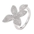 thumbnail image 1 of Sonducket Anillo de apertura para mujer, anillos de decoración de circón, decoraciones de mano de flores, joyería para novia, regalo de Ropa, zapatos y accesorios Miscelánea Blanco, 1 of 6