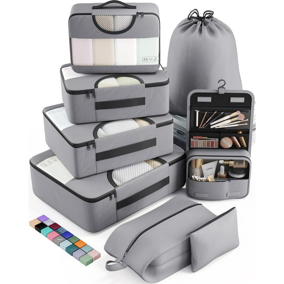 Juego de 8 unidades Packing Cubes Veken para viajes, bolsas organizadoras de maletas