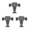 thumbnail image 3 of Langgg Car Holder  for Gravity Linkage Mobile Phone Bracket Air Vent Mount Car Accessory black 3Set, 3 of 6