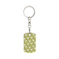 thumbnail image 2 of Uemuo Daisies Flowers Pattern Rectangular Metal Keychain - Durable, Stylish, and Personalized Key Ring for Men and Women,Engraved Keychain,Gift Slim Sturdy Keychain, 2 of 7