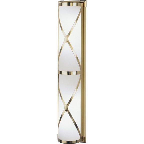 1987-Robert Abbey Lighting-Chase 4-Light Wall Sconce 4.125 Inches Wide and 5.375 Inches Tall-Antique Brass Finish