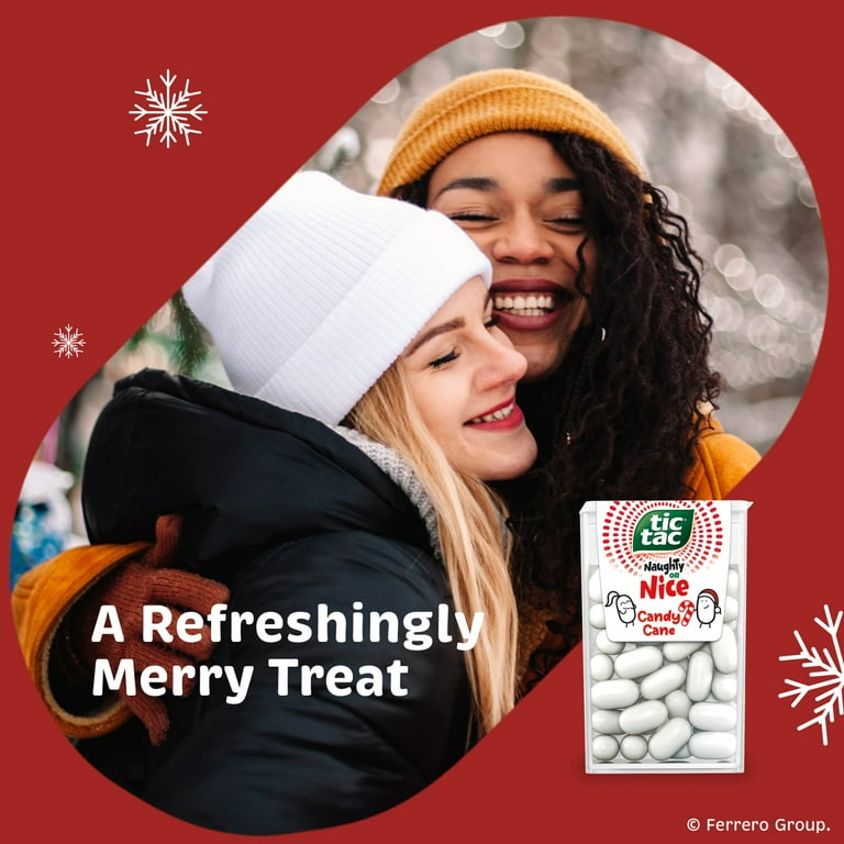 Tic Tac Candy Cane Mints, Christmas Naughty or Nice, Peppermint