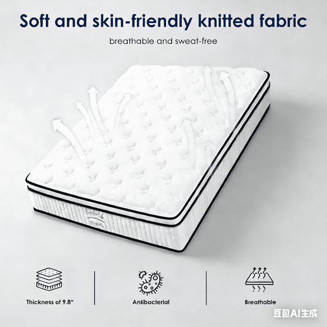 ANYKOON 10 Inch Full Mattress, Hybrid Memory Foam & Pocket Spring, Medium Firm, Hypoallergenic, Boxed