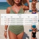 thumbnail image 3 of Traje de baño de una pieza para mujer, color liso, cuello con tirantes en la espalda, cómodo, bikini, moda playera, bañador para mujer, trajes de baño de una pieza para mujer, trajes de baño para muje, 3 of 7