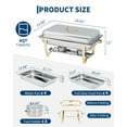 thumbnail image 2 of Ensemble Professionnel de Plats Anti-Frottement pour Buffet - Réchaud à Aliments en Acier Inoxydable 8 Qt avec Couvercles et Support Pliable - Idéal pour Traiteurs, Fêtes, Banquets, Mariages - Lot de 2, Système par Défaut_1, 2 of 7