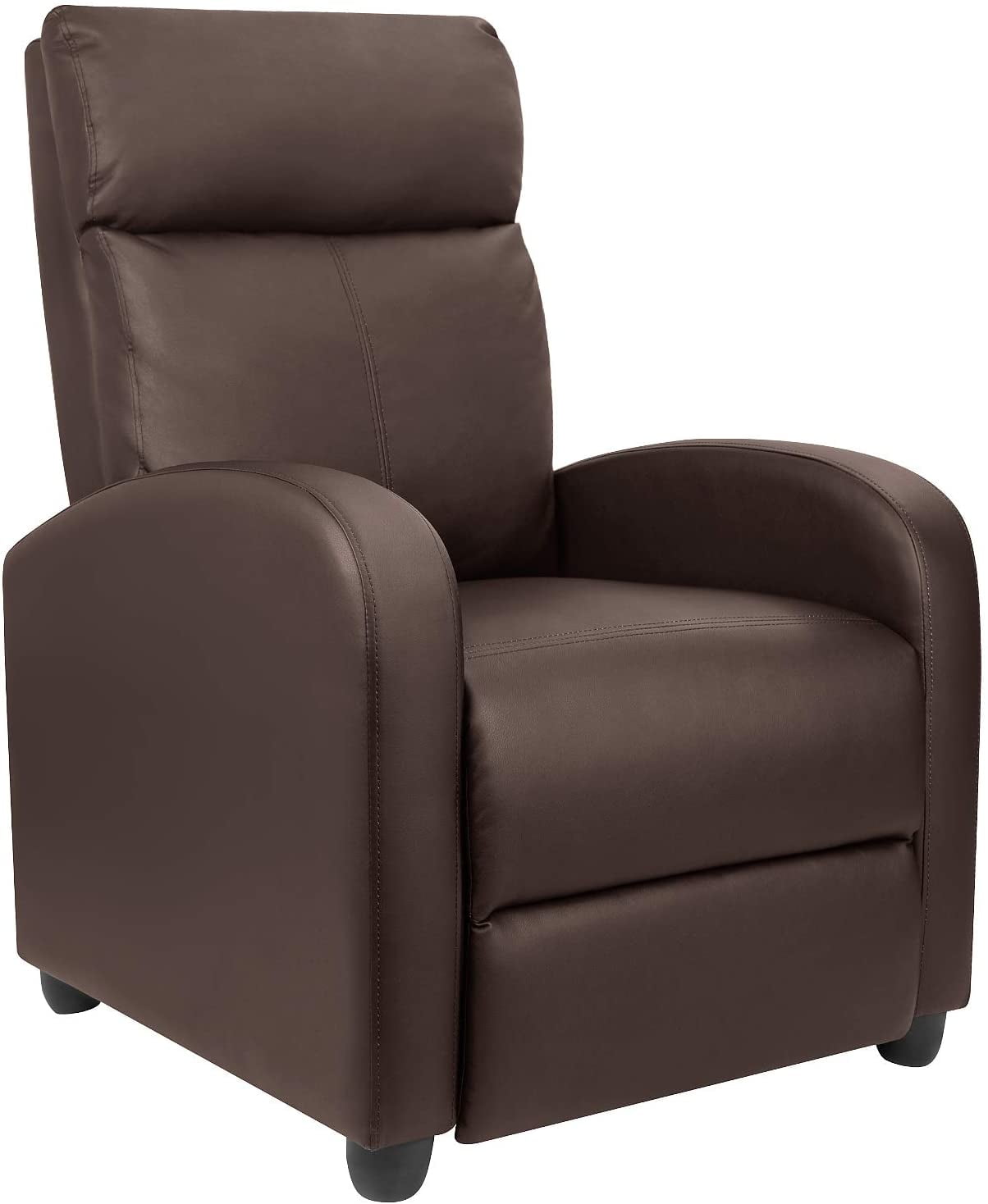 mainstays faux leather home theater recliner