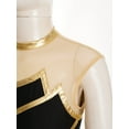 thumbnail image 5 of Aislor Girls Sleeveless Gymnastics Ballet Dance Leotard Sparkly Unitard Athletic Bodysuit Sportswear A Gold 16, 5 of 7