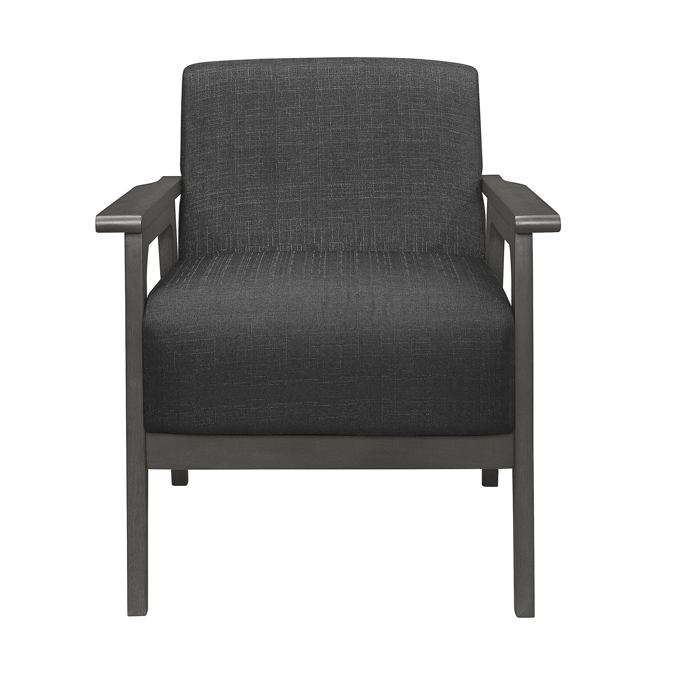 OakvillePark Ovenell Fabric Upholstered Accent Chair, Dark Gray