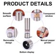 thumbnail image 3 of Manual stainless steel pepper and salt grinder, pepper mill machine spice grinder, 3 of 6