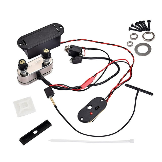 Amplificador de puente de guitarra de violín eléctrico, preamplificador EQ de violín DIY, conjunto de recogida de proyecto de construcción acústica a Sunnimix Pastilla de puente de violín