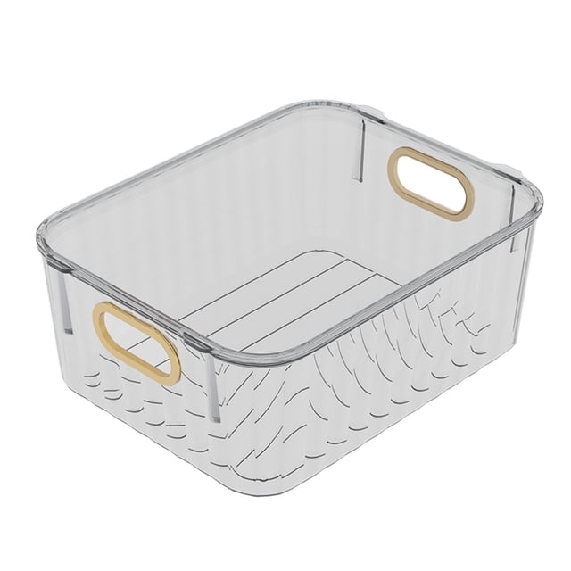 Btomtd Transparent Storage Box Large Capacity Desktop Cosmetic Storage Box Transparent Soot Proofing Storage Box With Lid, Clear