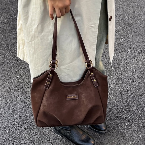 Loespoir Women Tote Bag Handbag, Fashion Shoulder Bags with Strap, Purses with Multiple Pockets, for Work, Travel, Shopping, Everyday Carry(Coffee)