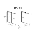thumbnail image 4 of MCOCOD 56 to 61 in. W x 72 in. H Frameless Double Sliding Shower Door with Soft-Closing, 3/8" (10 mm) Clear Tempered Glass, Waterproof Bathroom Alcove Shower Doors, Brushed Gold Finish, 4 of 8