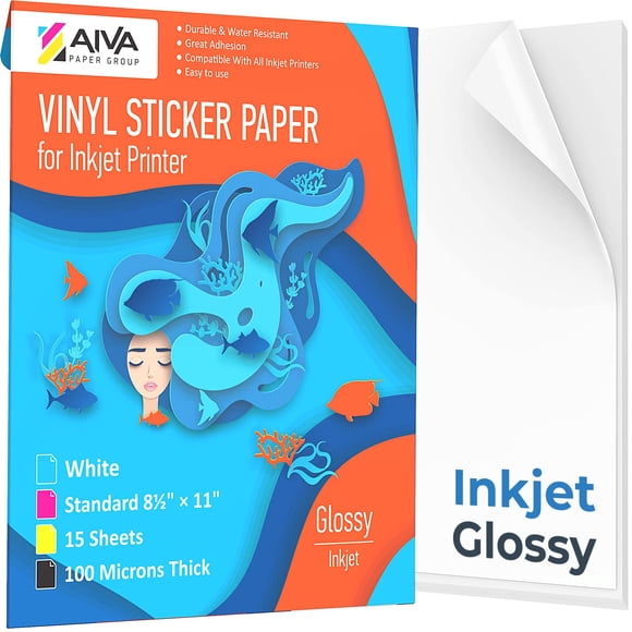 Papel adhesivo de vinilo imprimible Limia's Care para impresora de inyección de tinta