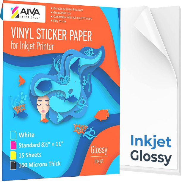 Papel adhesivo de vinilo imprimible Limia's Care para impresora de inyección de tinta