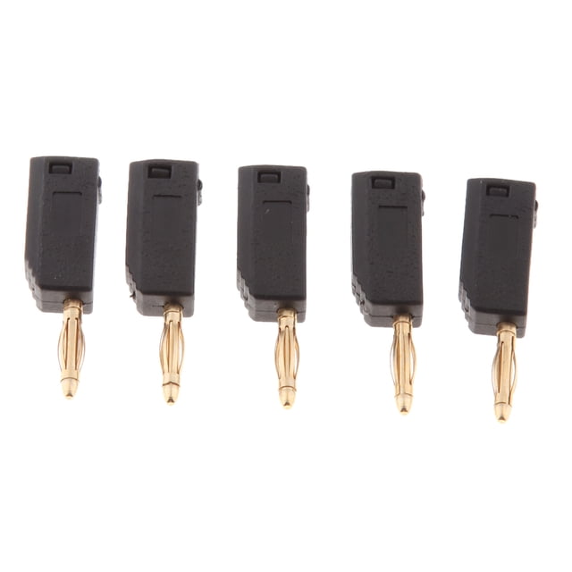 Conector de 2mm para Sondas de Prueba Sunnimix 5 Piezas Negro