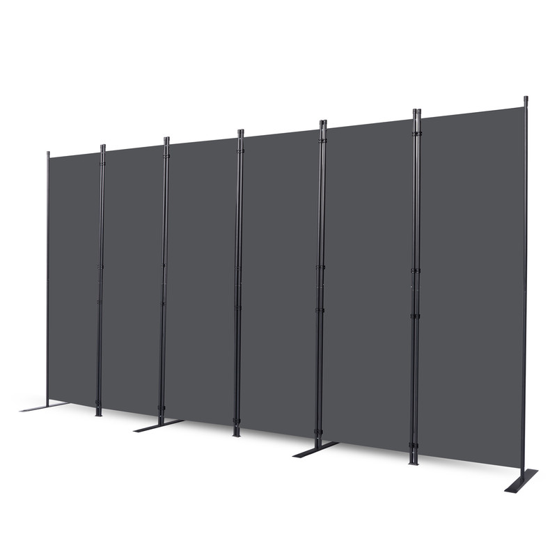 YASRKML 6FT 6 Panel Rolling Room Divider, Selflockable Room Dividers