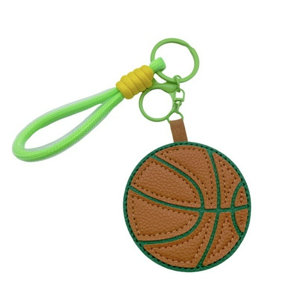Llavero Creative Basketball de piel sintética con detalles verdes