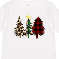 thumbnail image 4 of Inktastic Three Christmas Trees in Plaid and Leopard Print Boys or Girls Long Sleeve Toddler T-Shirt, 4 of 5