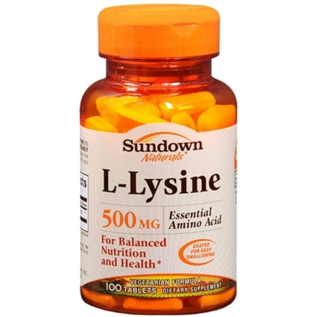 Sundown L-Lysine 500 mg Tablets 100 Tablets (Pack of 2)