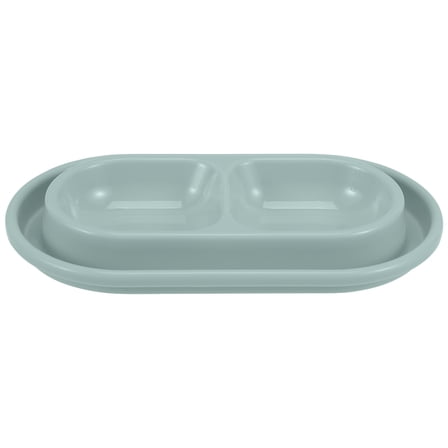 Beaupretty Gray Proof Cat and Dog Food Bowl Set Dual Bowls for Clean Mealtime