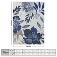 thumbnail image 4 of Creowell Blue Flower Grey Flower White Background Print Flannel Throw Blanket Lightweight Blanket for All Seasons Exquisite Gifts 40x50in, 4 of 6