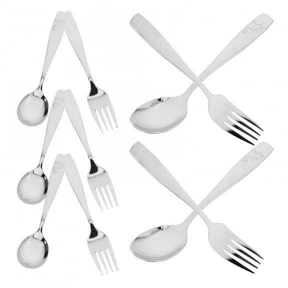 ACDANC 5 Sets Metal Toddler Forks for Children's Cutlery 14.00X2.80X1.50CM