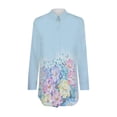 thumbnail image 4 of CEHVOM Chemise Décontractée à Manches Longues pour Femmes, Imprimé Floral Irrégulier, 4 of 5