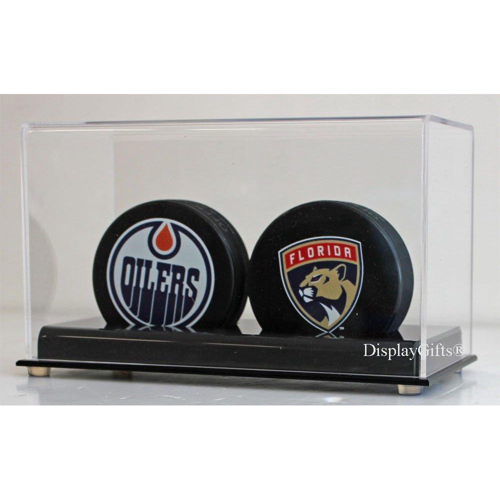 Hockey Puck Holder Display Case Stand (2Puck Stand)