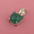 thumbnail image 3 of Green Cat Pendant 7MM Natural Green Onyx 925 Silver Women Classic Valentines Day Gifts Designer Ring, 3 of 4