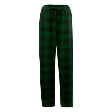 

Men s Pajama Pants Plaid Sleapwear Pants Loungewear Bottom Drawstring/Pockets