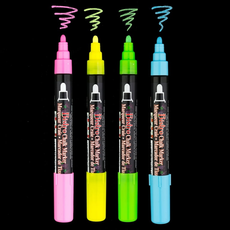 Marvy Uchida Bistro Chalk Marker Set Broad Tip Assorted Colors 4 Per Pack 2  Packs (UCH4804D-2, 1 - Foods Co.