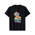 thumbnail image 1 of ArielS T-Shirt Graphique Happy Splash 100 % Coton Respirant Unisexe Adulte Col Rond avec Ballons Colorés & Texte Happy, 1 of 5