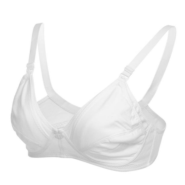 Mgaxyff Cotton Front Open Maternity Breastfeeding Bra Pregnant Women