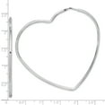 thumbnail image 5 of Primal Silver Sterling Silver Rhodium-Plated Heart Hoop Earrings, 5 of 5