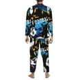 thumbnail image 5 of Kll Football Sleepwear Mens Flannel Pajamas,Long Cotton Pj Set, 5 of 9