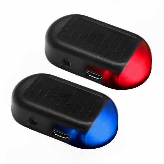 Solar-Powered LED Car Security Device, Flashing Anti-Theft System for Most Vehicles