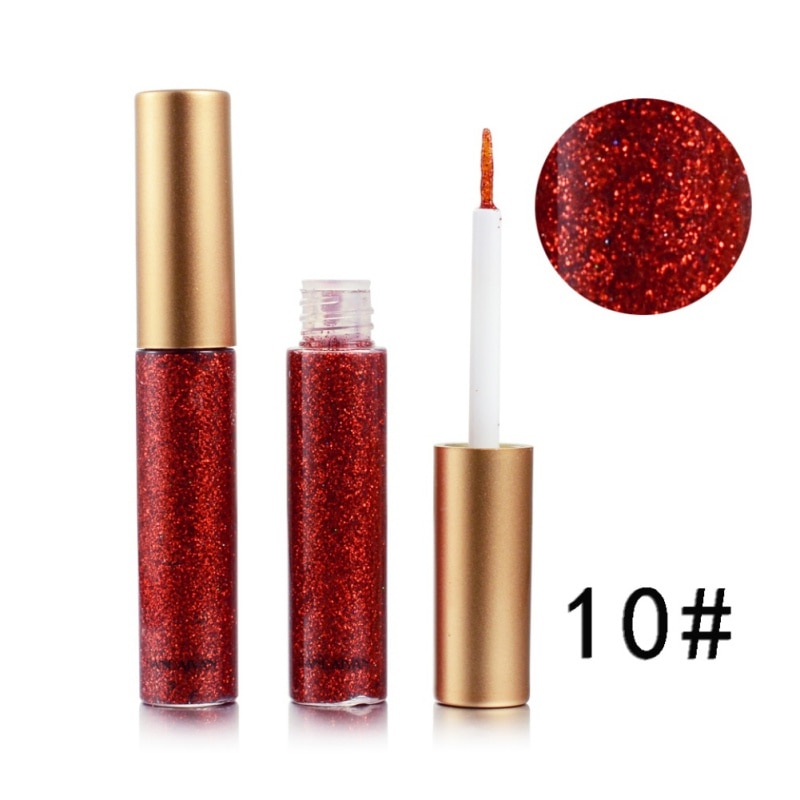 Glitter Cosmetics 10 Color Shimmer Pigment Silver Gold Metallic Liquid