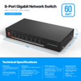 thumbnail image 5 of Switch Amcrest AGPS8E4P-AT-60-V2 de 8 puertos con 4 puertos POE+, 5 of 5