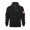 Black, variant on Mens Zip Front Sweatshirts Stand Collar Jacket Union Jack Sleeve Patch Long Sleeve Chest Pocket Outerwear Red S