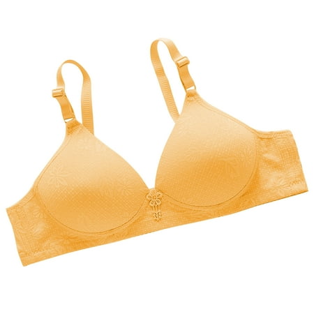 Tuosodrolic Women s Wirefree Plunge Bra Printing Push Up Bralettes Breathable Underwear Supportive and Lift Everyday Bra