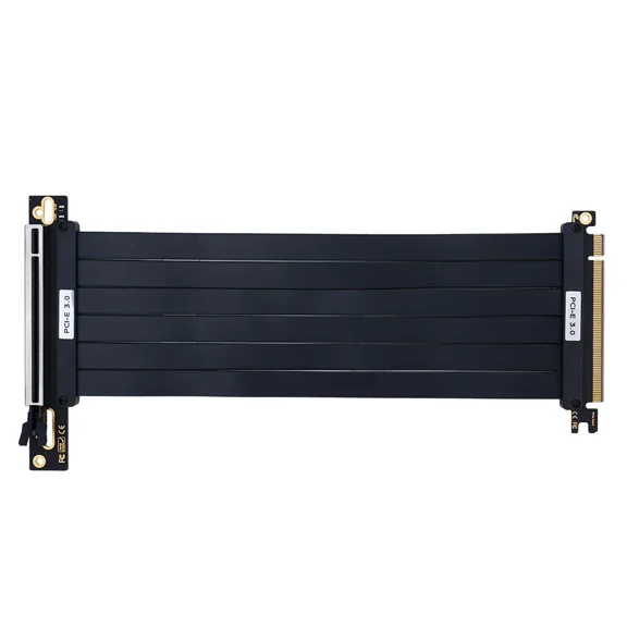 PCIE 3.0 16x Riser Cable Graphics Card Extension 90° GPU Expansion Card With LED