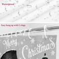 thumbnail image 6 of Shower Curtain 66"W x 72"L Winter Christmas Snowman Presents Gray Fabric Shower Curtains Set with Hooks Water Repellent Bathroom Curtains Machine Washable Bathroom Accessories, 6 of 7