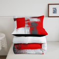 thumbnail image 5 of Homewish Red Abstract Ombre Twin Comforter Sets,Grunge Aesthetic Bedding Set,Black Reversible,2-Piece,1 Comforter and 1 Pillowcase, 5 of 7