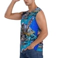 thumbnail image 3 of Easygdp Sea Turtle Swims Men's Breathable Tank Tops Sleeveless Sporty T Shirts for Basketball, Mountaineering, Bodybuilding -Medium, 3 of 8