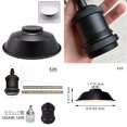thumbnail image 6 of FSLiving Hanging Swag Lamp no Wiring Needed Portable Pendant Light with 15ft Plug-in UL Dimmable Cord Matte Black Light Industrial Iron Circular Shape,Matte Black Lamp Socket Hanging Lamp 1 Light, 6 of 8