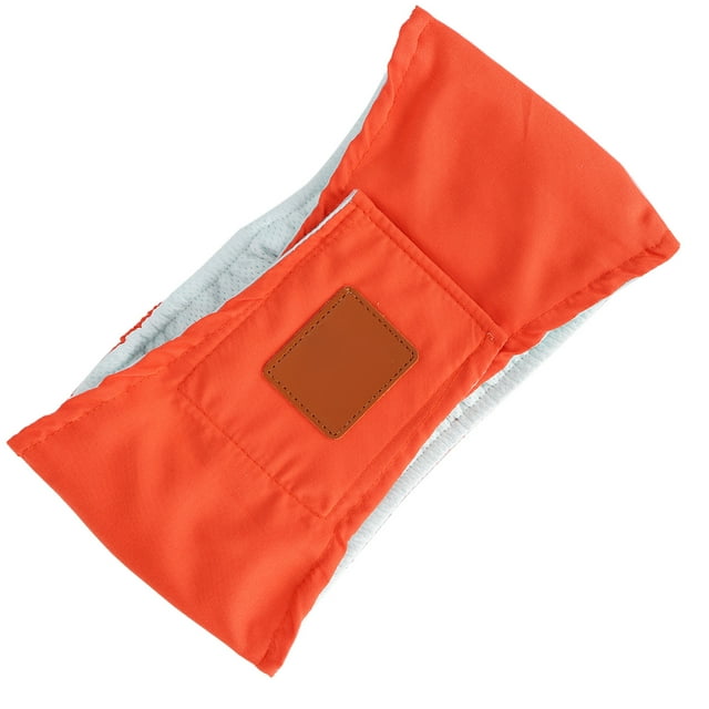 Envoltura para el vientre del perro Bling Bling pantalones fisiológicos reutilizables naranja L