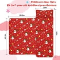thumbnail image 5 of Red Christmas Snowman Pattern Toddler Nap Mats for Kids Preschool,50"x20" Sleeping Mat Bag or Kids,Toddler Sleeping Bag,Toddler Nap Mat or Daycare, 5 of 6